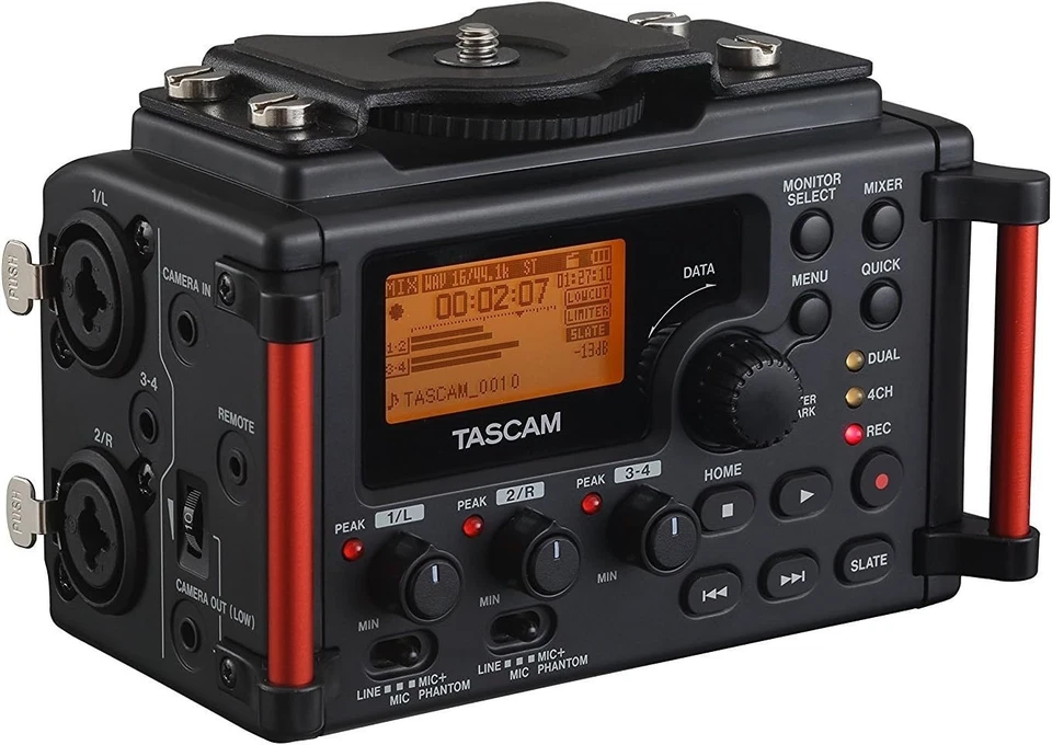 4-Channel Portable Audio Recorder for Videographers, 2 Combo XLR/TRS", Dual 3.5m - Image 4 of 4