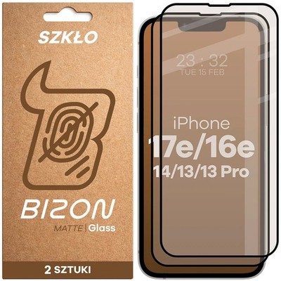 2x Schutzglas für iPhone 17e/16e/14/13 Pro/13 Bizon Displayschutzglas Hartglas