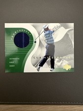 Upper Deck Curtis Strange Tour Threads Authentic Golf Shirt Memorabilia Card
