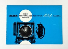 ZEISS Lenses FOR Linhof Super Technika Cameras PAMPHLET / SALES BROCHURE
