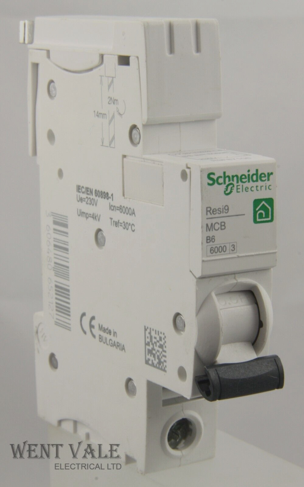 Schneider Resi 9 - R9F87106 - 6a Type B Single Pole MCB Used