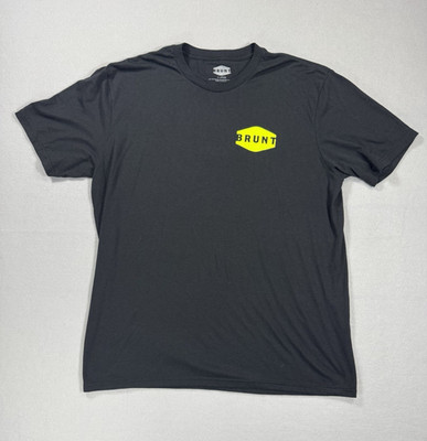 Brunt Workwear Men s XL Black Polyester Blend Graphic Logo Crew Neck Tee