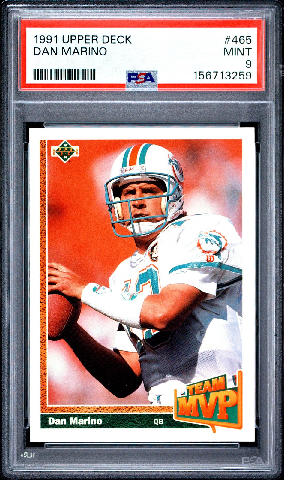 1991 UPPER DECK #465 DAN MARINO PSA 9
