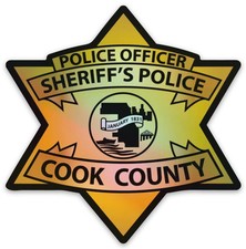 Cook County Sheriffs Police Star Decal Sticker - Police Officer Holographic...
