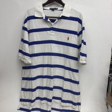 Polo Ralph Lauren Big And Tall Blue And White Striped Polo XLT