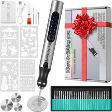 Electric Engraving Pen with 37 Bits, USB Rechargeable Cordless Engraving Machine