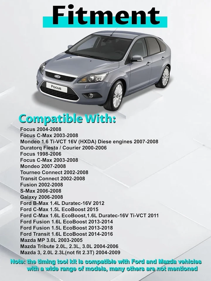 Timing Tool Kit for Ford Fiesta Focus 1998-2006 Fiesta / Courier 2000-2006 - Imagem 3 de 4
