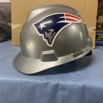 New England Patriots MSA Team Construction Plastic Hard Hat NFL SIZE MEDIUM ADJ.