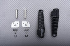 Paire Repose Pieds Passager / Arrière Noir Pour SUZUKI DRZ 400 / SM DR-Z 2005-18