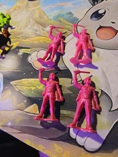 Vintage Tim Mee Toys Galaxy Laser Team 2.5" Figure - White Star Knight Lot Of 4 