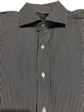 Polo Ralph Lauren Regent Classic Fit Black/White Stripe Dress Shirt Men 16/34-35