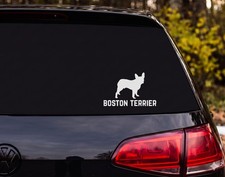 Boston Terrier Silhouette Profile Standing BOSTON TERRIER Vinyl Decal Sticker
