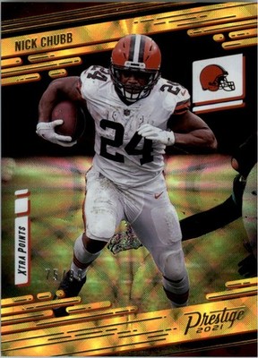 2021 Prestige Xtra Points Premium Gold #123 Nick Chubb /99 - FB