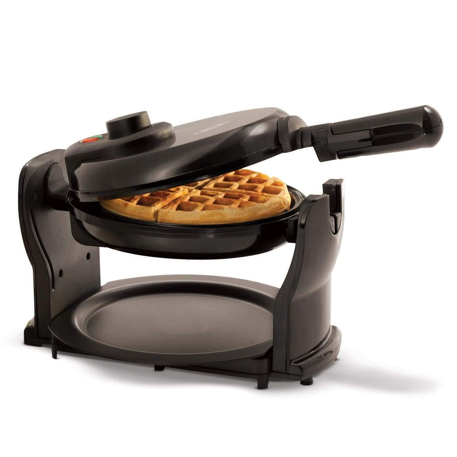Classic Rotating Belgian Waffle Maker with Nonstick Plates, Removable Drip Tray,