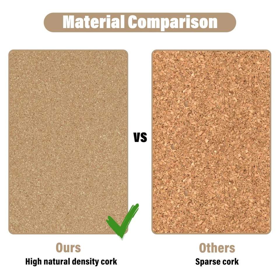 Cork Board Bulletin Board 12x12,1/2" Thick Cork Board Tiles 6 Pack, Self-Adhe... - Image 4 of 4