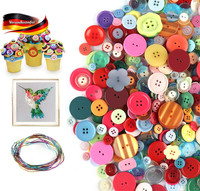 Bunte Kunststoff KnöPfe Set Zum Basteln NäHen Diy Dekoration FüR Kinder Und Craf