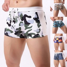Men's Quick Dry Swimwear with Drawstring Beach Shorts for Outdoor Activities