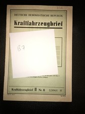 DDR Kfz Brief MZ ES 150 Baujahr 1964