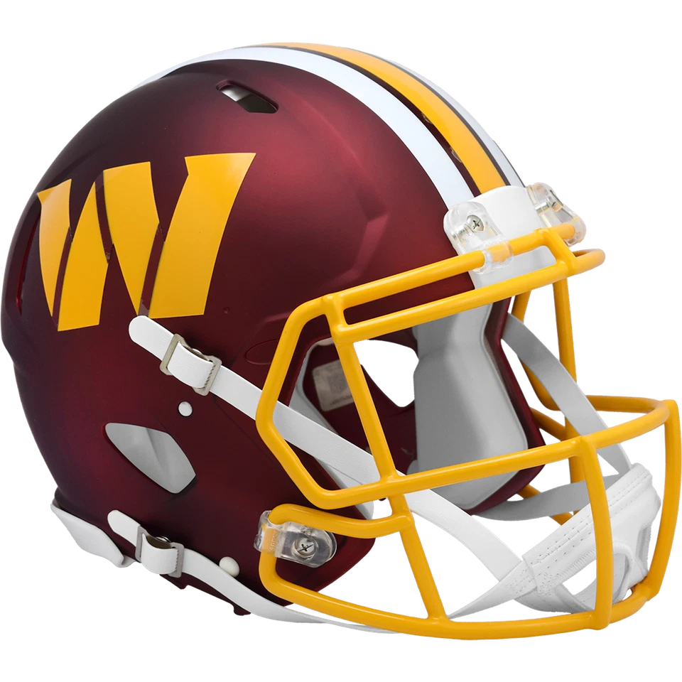 Casco de fútbol americano auténtico tamaño completo WASHINGTON COMMANDERS NFL Riddell VELOCIDAD Foto 3 de 3