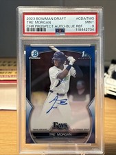 2023 Bowman Draft Tre Morgan Blue Auto /150 PSA 9