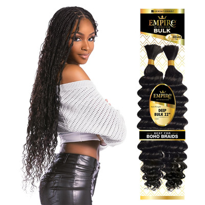 Sensationnel Empire Bulk Braiding Deep Human Hair Braids For Knotless Boho Or