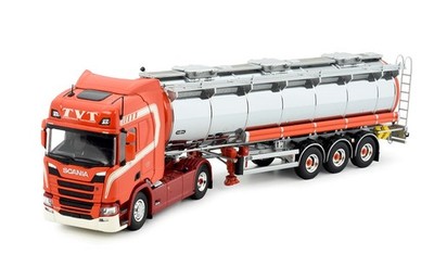 TEKNO, SCANIA R Highline 4x2 mit 3-achsigem Tankanhänger TVT, 1/50, TEK83740