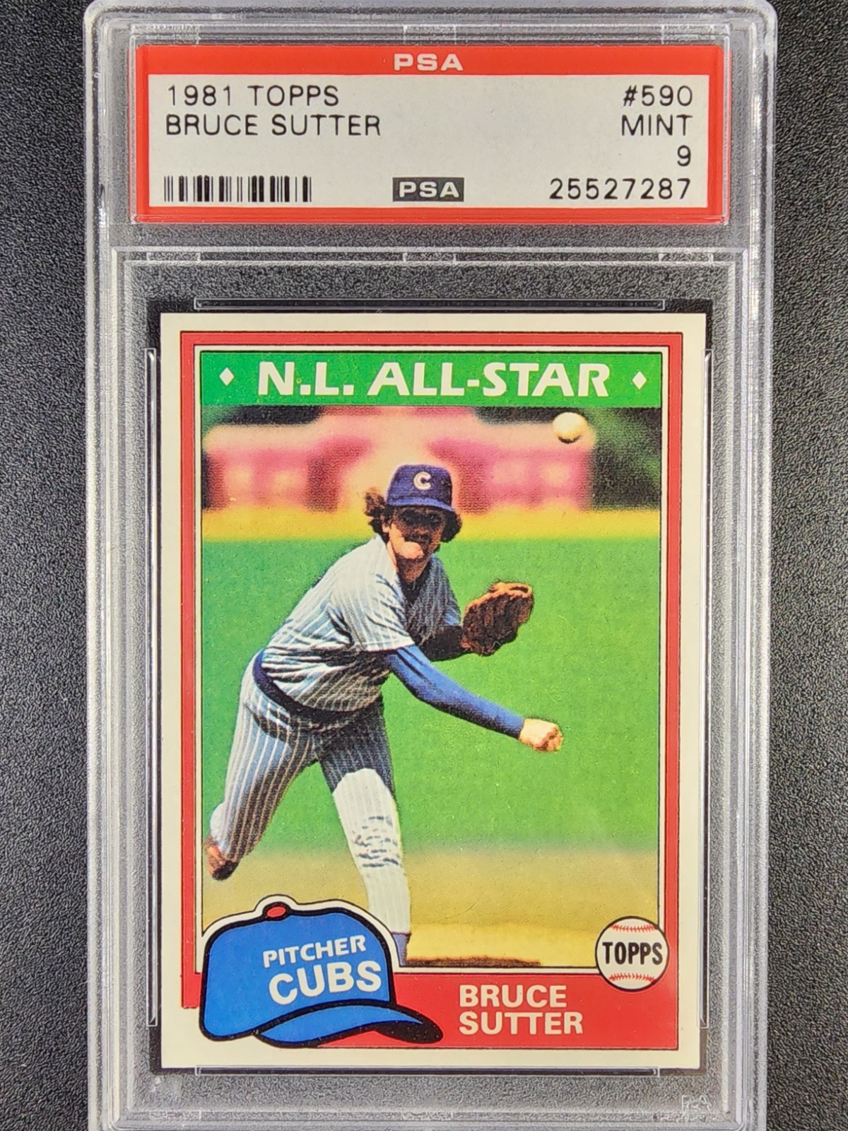 1981 Topps #590 Bruce Sutter HOF - PSA 9 MINT