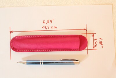 Porte-plume En Cuir Véritable Artisanal, Fait Main En Italie, X1