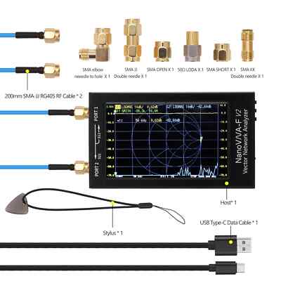 NanoVNA-F Vector Network Analyzer Digital Tester USB Logic Antenna Standing Wave