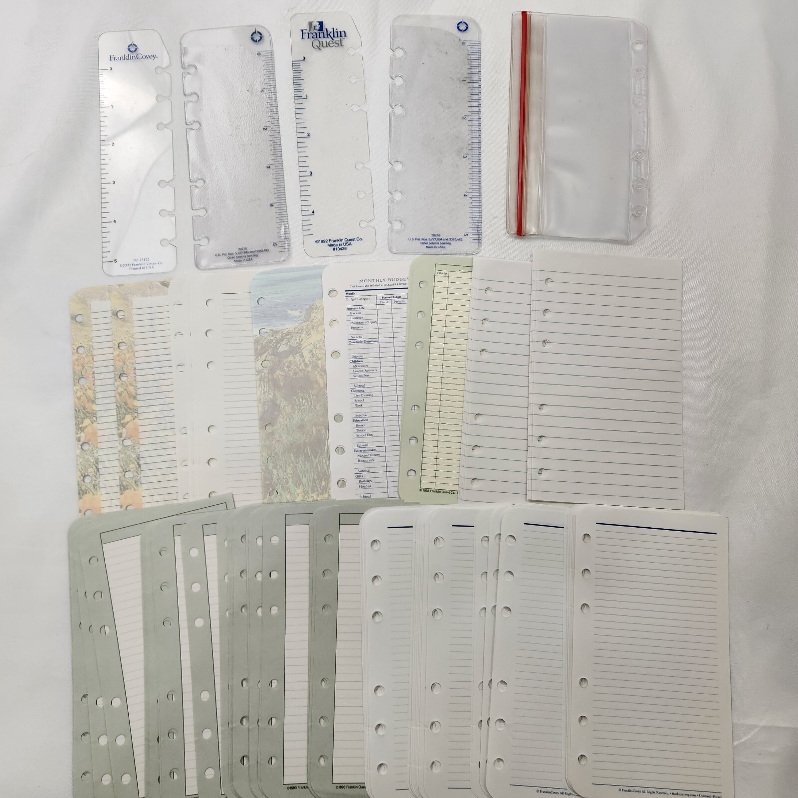 Franklin Covey Pocket Planner Refill Pages Paper pagefinder lined form