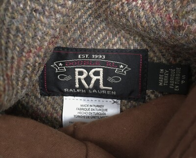 NEW $690 Ralph Lauren RRL Reversible Harris Tweed Vest! M Brown
