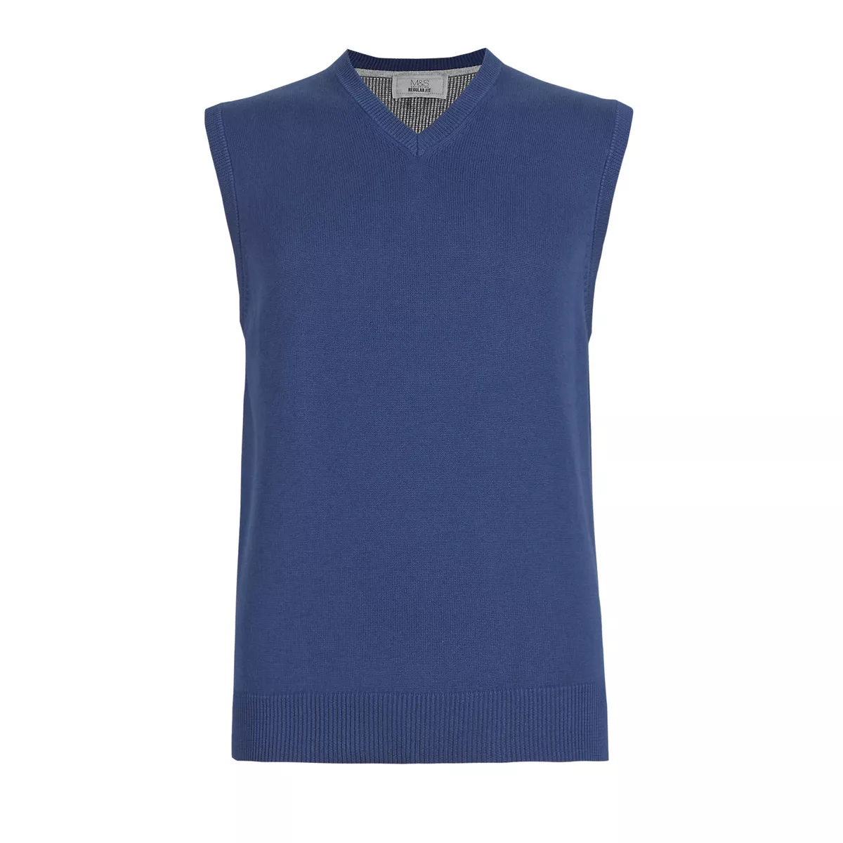 Sleeveless Tank Top Jumper New Famous Store Mens Pure Cotton Blue Pullover  2XL