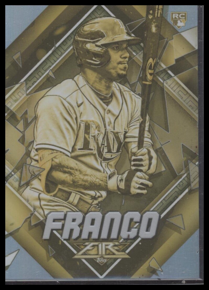 2022 Topps Fire #128 Wander Franco Gold Minted