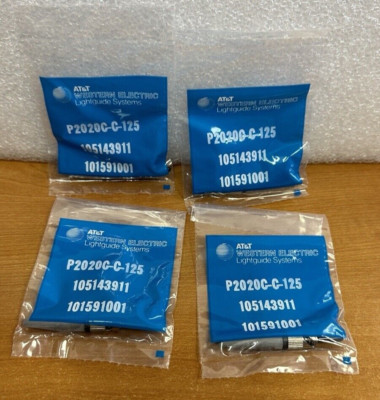 AT&T Western Electric P2020C-C-125 Multi-mode Fiber Optic Connector Plug 4 LOT