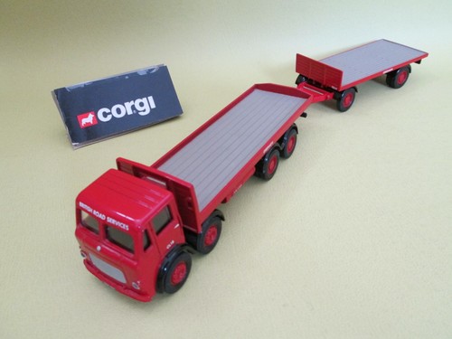 CORGI 1:50 DIECAST MODEL 24601 - LEYLAND OCTOPUS PLATFORM LORRY & TRAILER - BRS