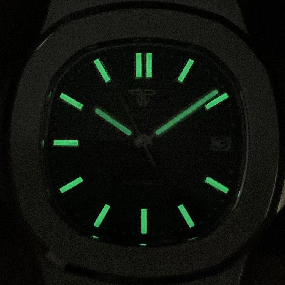 Reloj Hombre Tandorio Para Nautilus Serile 40mm Zafiro 20ATM Luz Azul Lume NH35A - Imagen 3 de 4