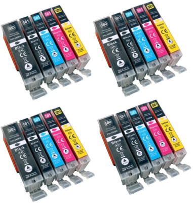 XXL Drucker Patronen Set  für Canon PGI-580 CLI-581 TS6350a TS705a TS8350