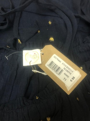 266014 Des Petits Hauts Etournelle Cami Blouse Top Shimmer Sleeveless S T-1 NEW - Picture 7 of 7