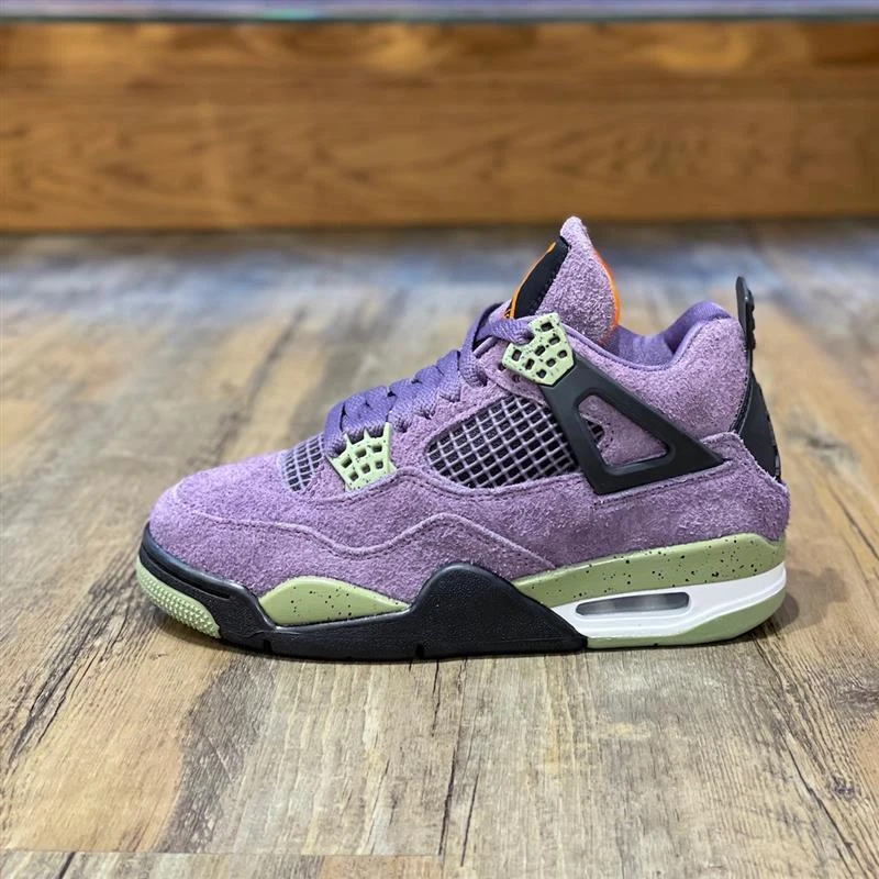 Nike Air Jordan 4 Retro Gr.35,5 Violet AQ9129 500 Baskets Garçons Femmes  Sport | eBay
