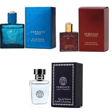 3pc 5ml Mini Versace Eros Men, Eros Flame, Pour Homme ,NEW!
