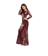 Women s Size S Tulle Mermaid Sequined Evening Dress Special Occasion Gown
