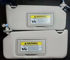 2008-2012 Honda Accord Sun Visor driver & passenger set (gray)