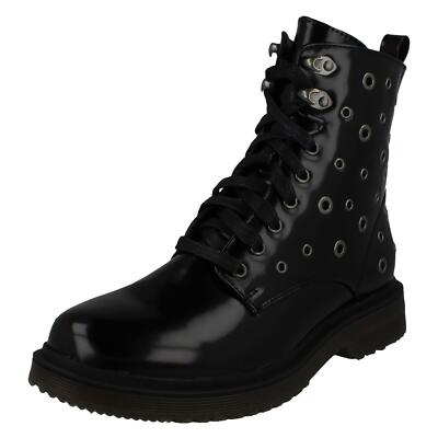 Damen Spot On Schnürstiefel F51026