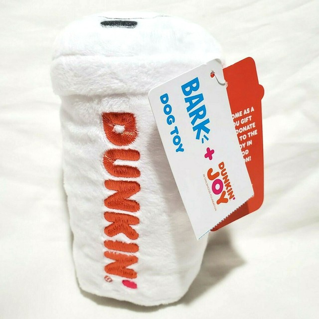 Dunkin Donuts Dog Toy BARK Hot Coffee Cup ToGo NWT Pet