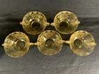 Set of 5 Federal Amber Depression Glass Madrid 2 Handled Cream Soup Bowls