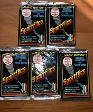 Lot of 5 1986 Sportflics Baseball Cards-Series 1 - UNOPENED Foil Packs - New