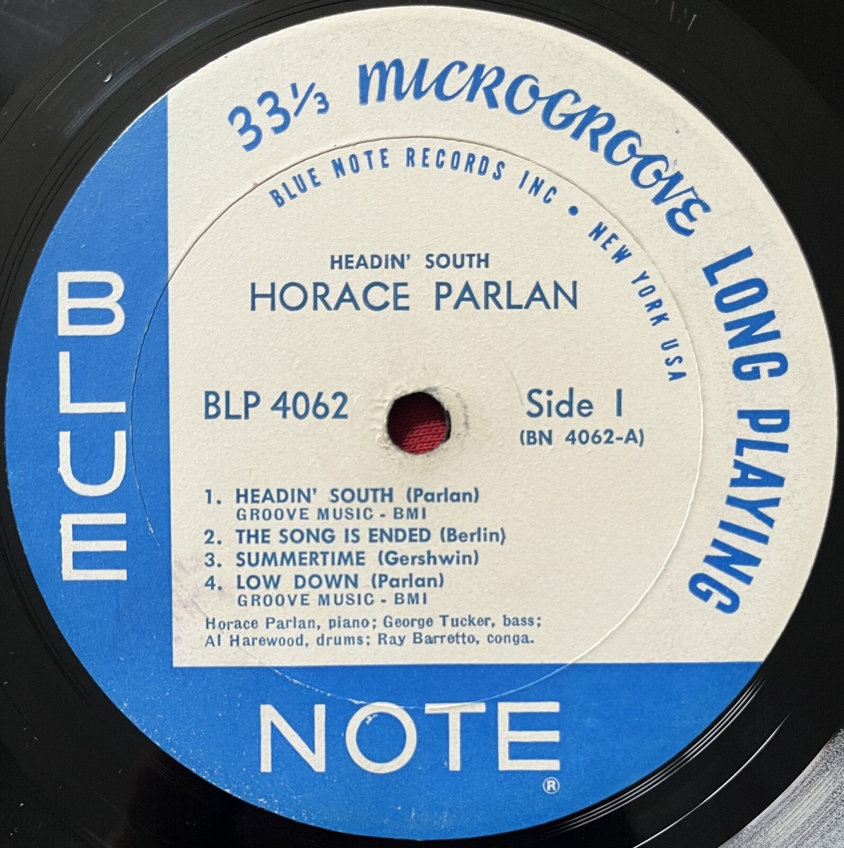HORACE PARLAN~HEADIN' SOUTH LP (1962) MONO BLUE NOTE BLP 4062 RVG