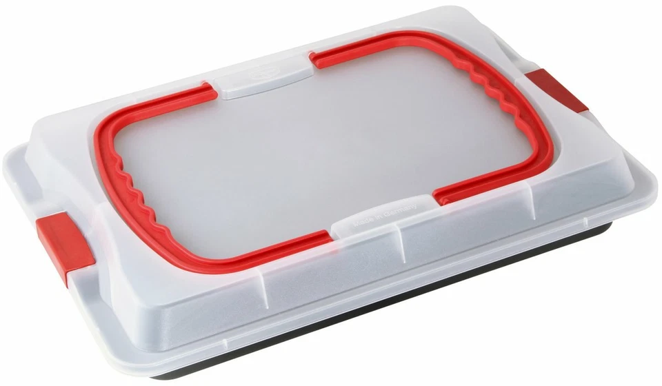 Dr. Oetker Backblech mit Transporthaube, Kuchenblech mit Antihaftbeschichtung - Bild 2 von 4