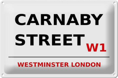 Blechschild London 30x20 cm Westminster Carnaby Street W1 Deko Schild tin sign