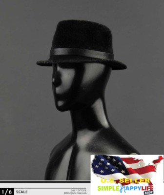 1/6 Scale Black Hat for 12'' Action Figure phicen Hot toys Ganghood Kumik  USA 